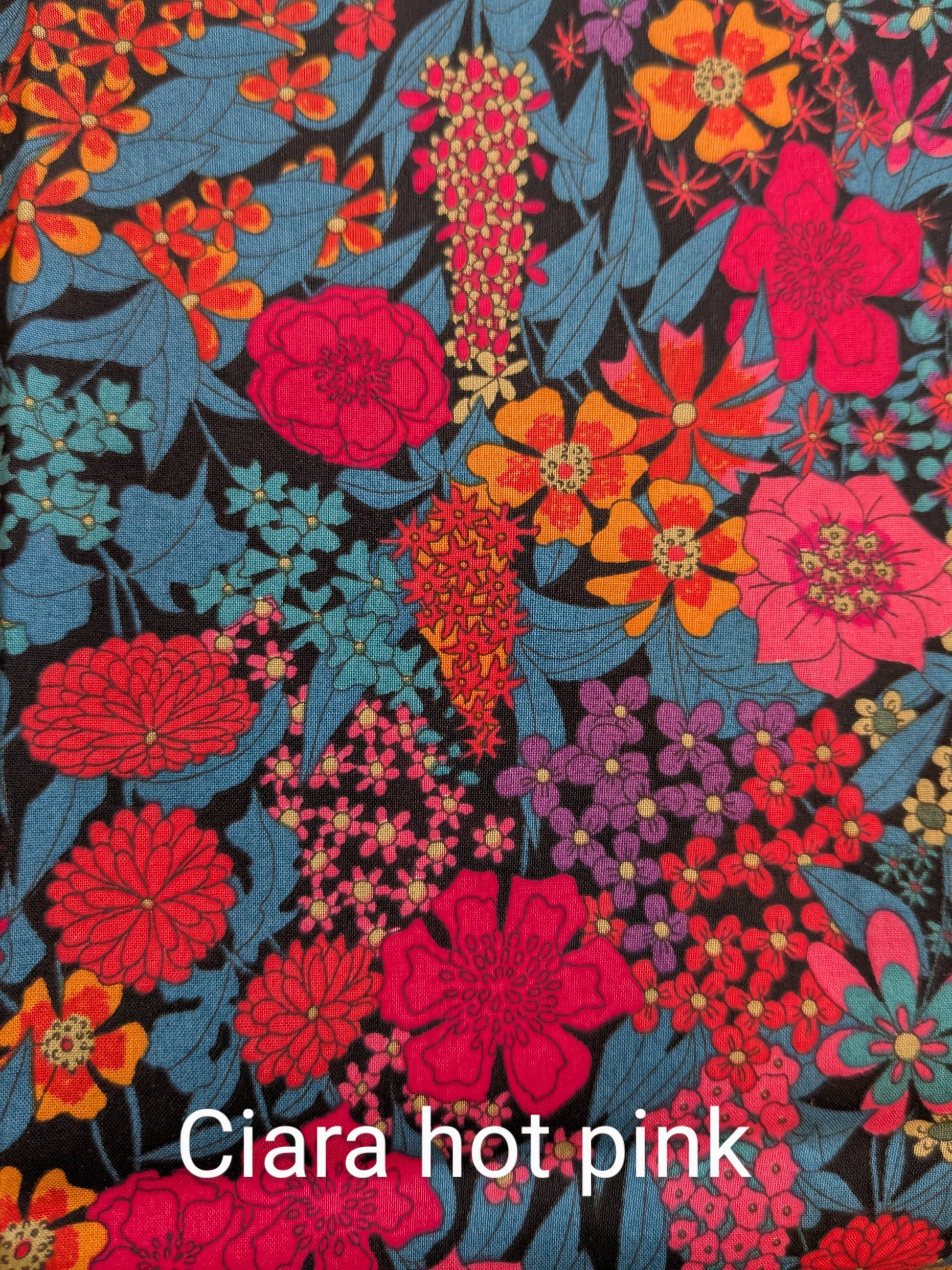 Handmade cotton scrunchie with Liberty fabric design, 9-10cm diameter