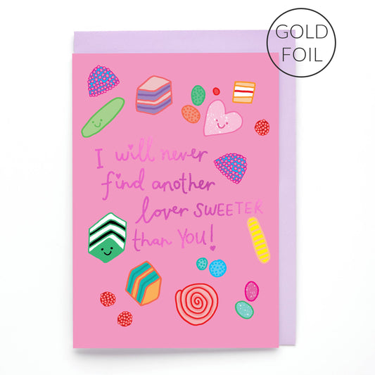 Sweet Love Anniversary Card with Gold Foil Detail