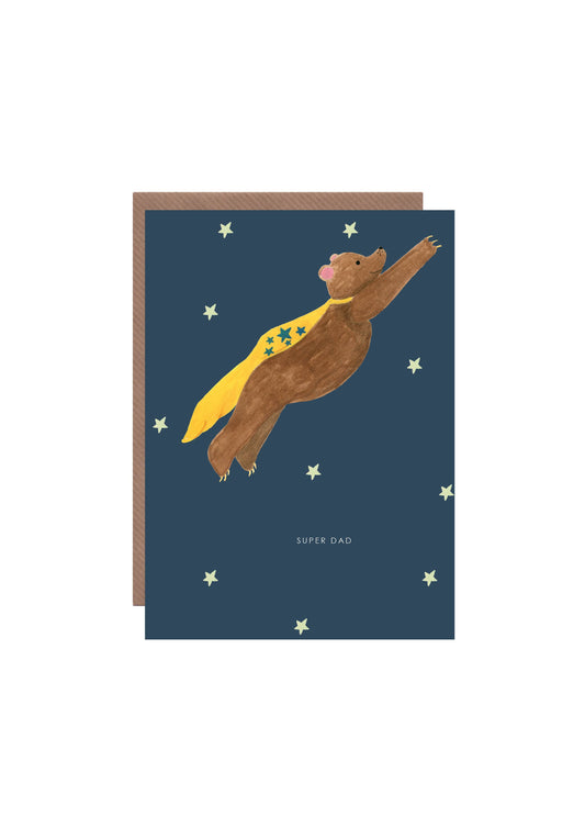 Super Bear Dad Father's Day Greetings Card by Hutch Cassidy