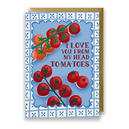 From My Head Tomatoes A6 Valentine's Card