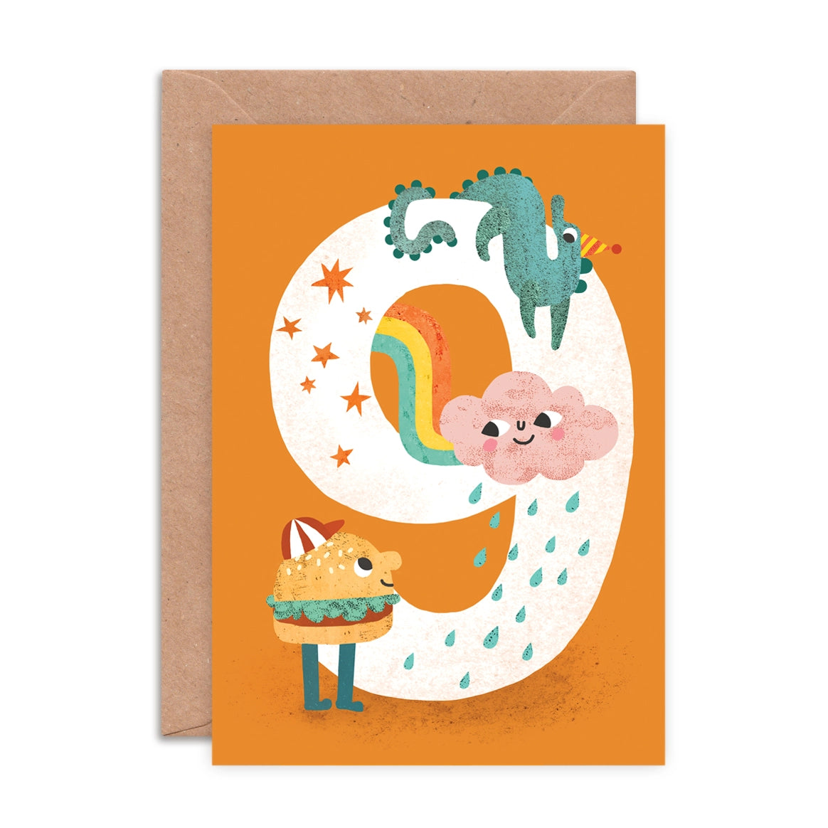 Age 9 Crazy Critters Greeting Card by Emily Nash