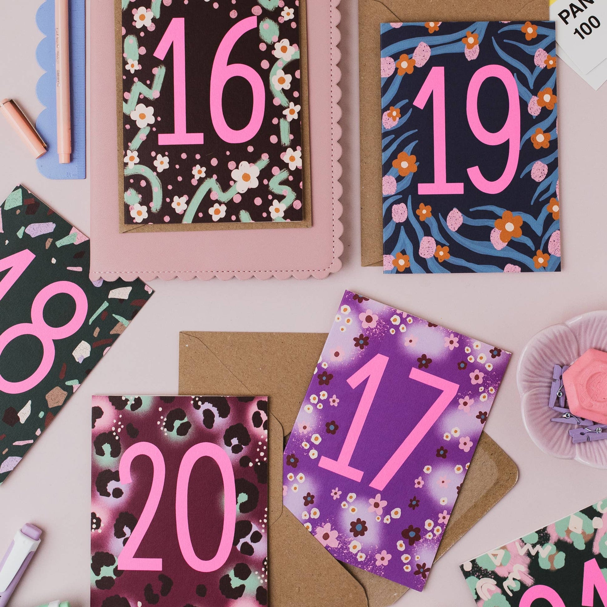 A6 Birthday Card with Kraft Envelope, Plastic-Free