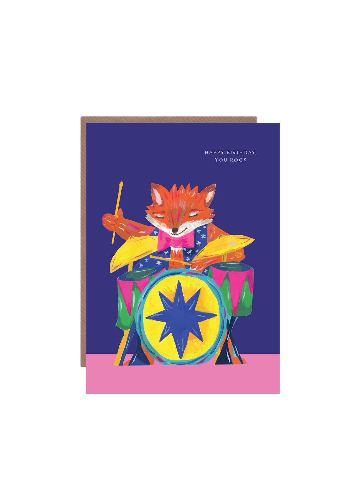 Rocking Fox Eco-Friendly Birthday Card by Hutch Cassidy