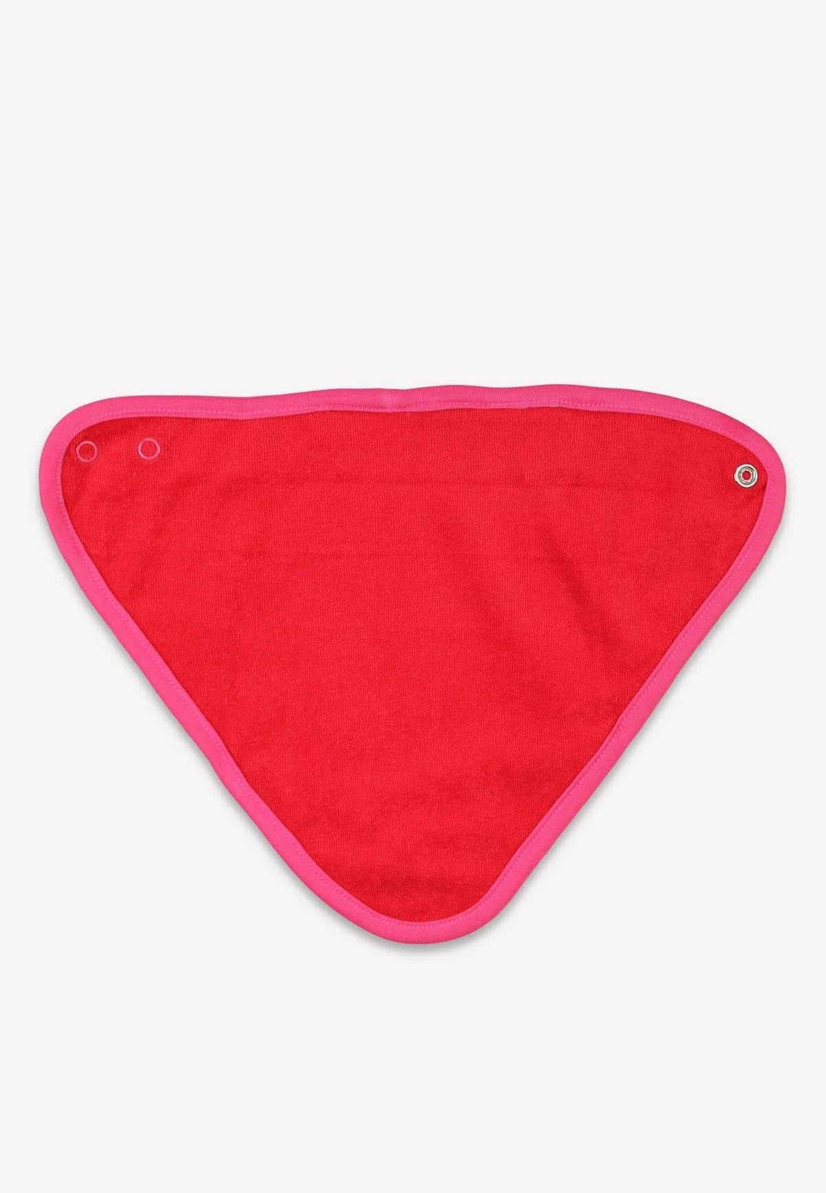 Reverse view of absorbent organic cotton baby dribble bib