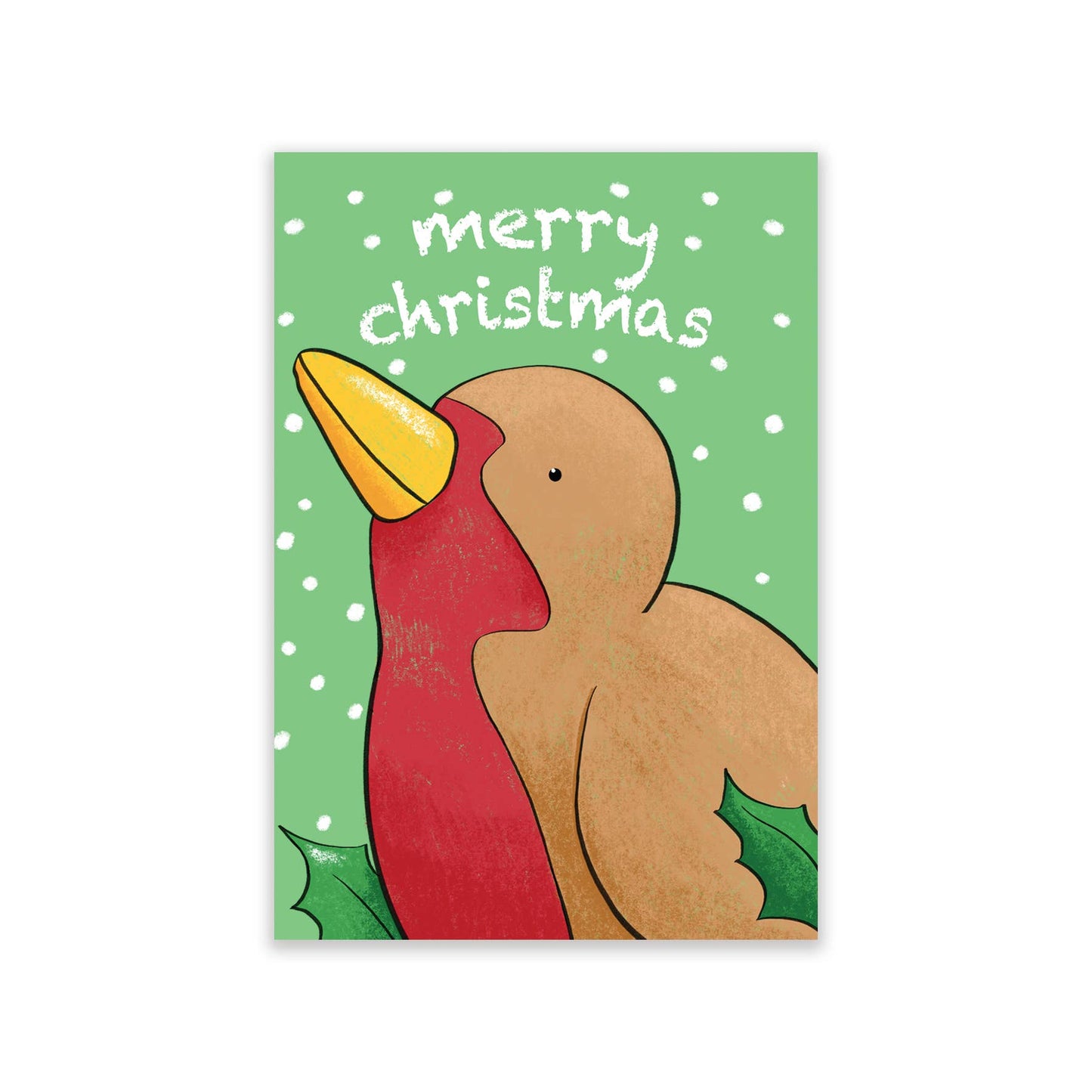 Close-up of the Woodland Stamps collection mini Christmas cards