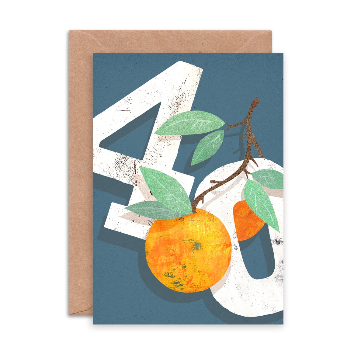 Emily Nash Orange Fortieth 40th Birthday Card | Emily Nash Illustration