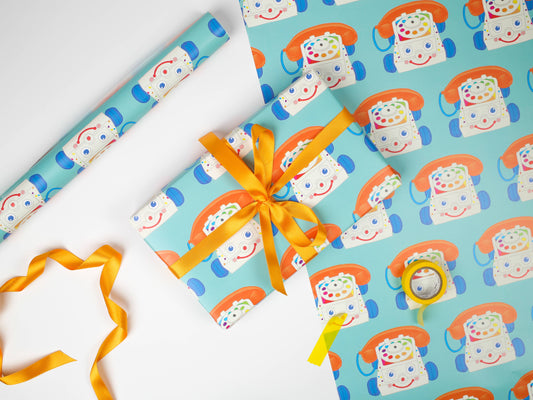Toy Phone Wrapping Paper
