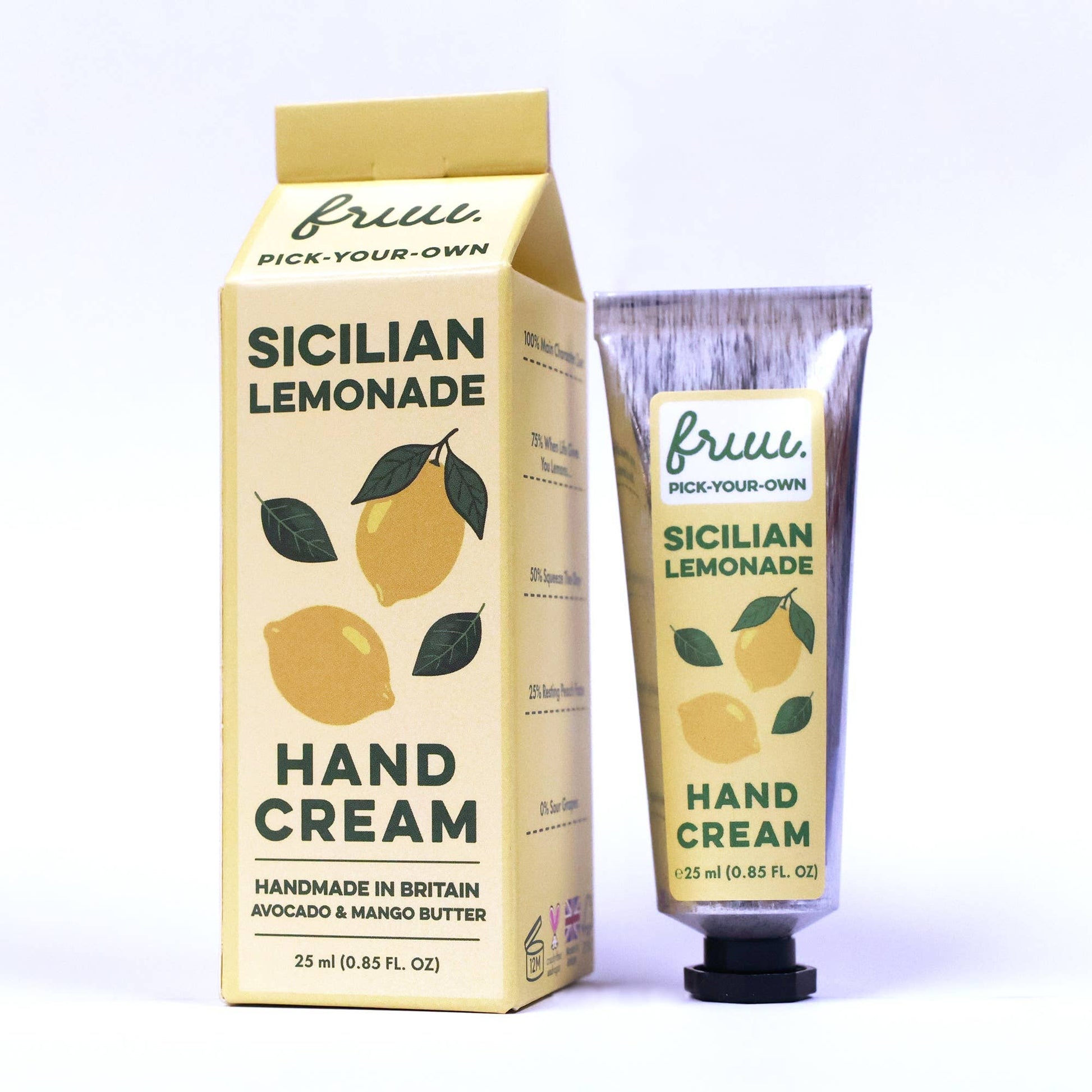 FRUU Sicilian Lemonade Hand Cream in sustainable aluminium tube