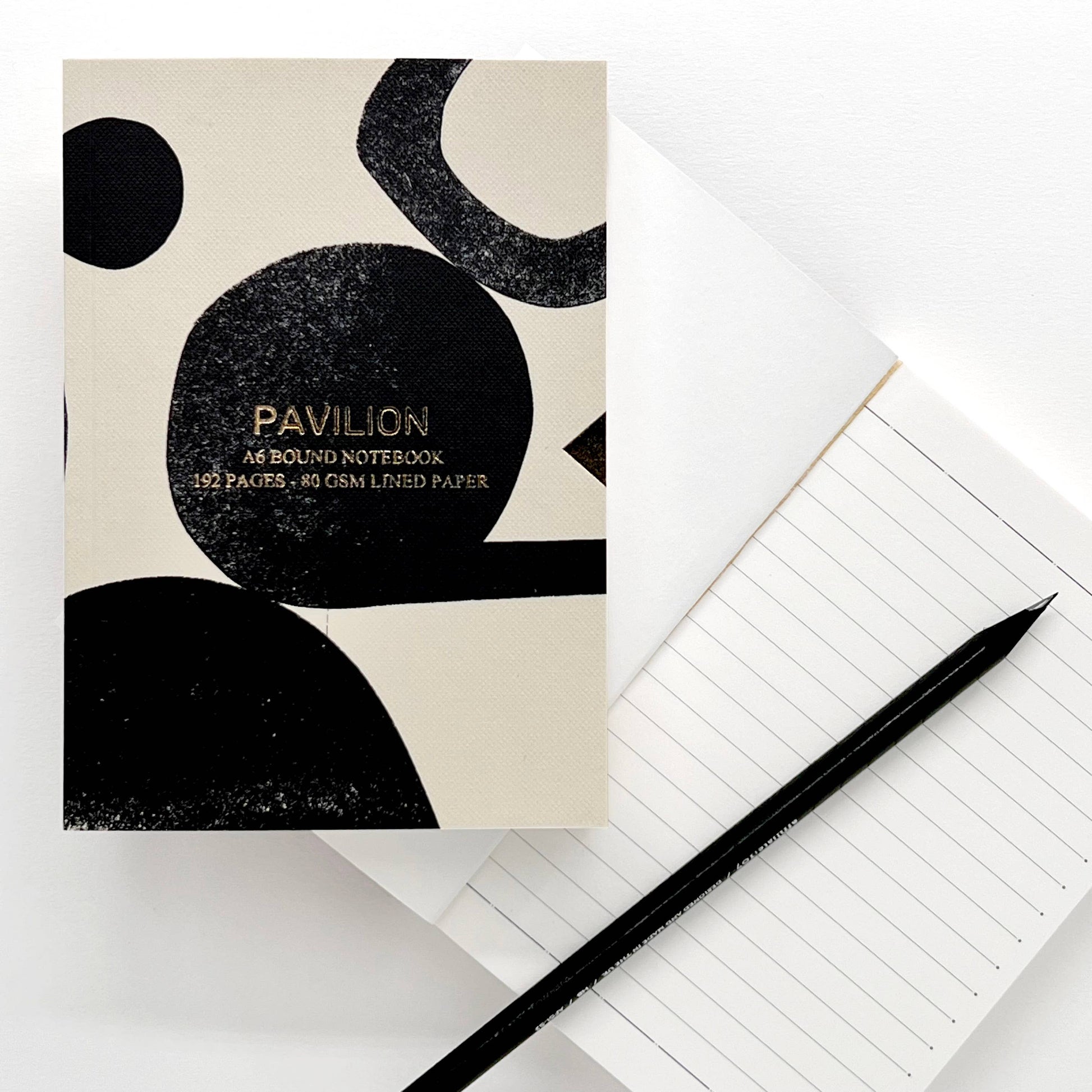 Bass A6 Buckram Embossed Notebook with Gold Foiling