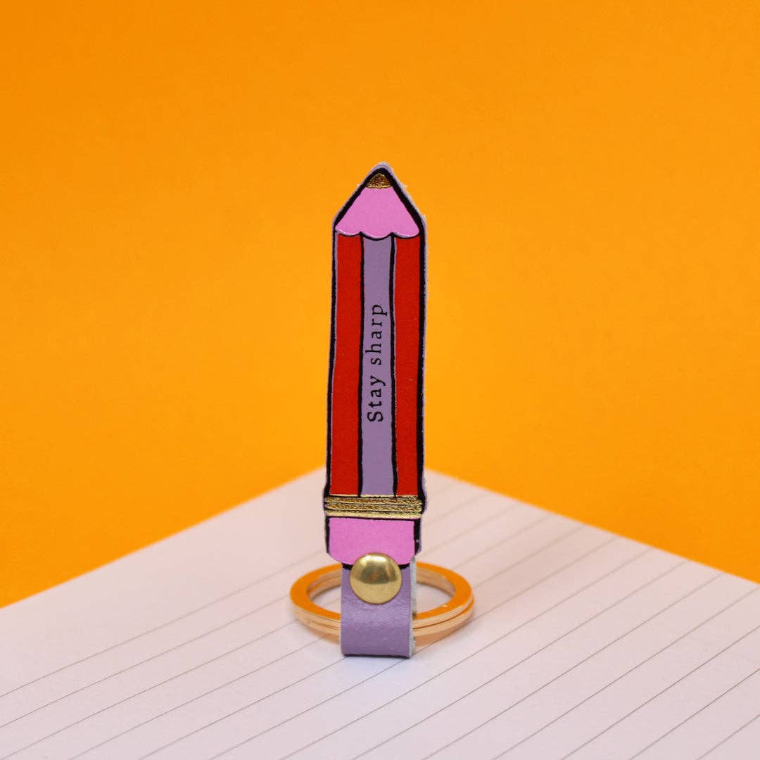 Stay Sharp Foil Embossed Keyring