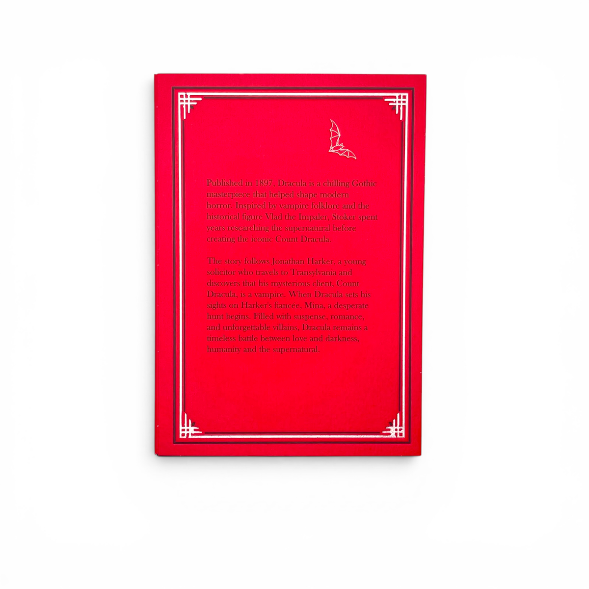 Dracula matches in an open luxury slide-out tray