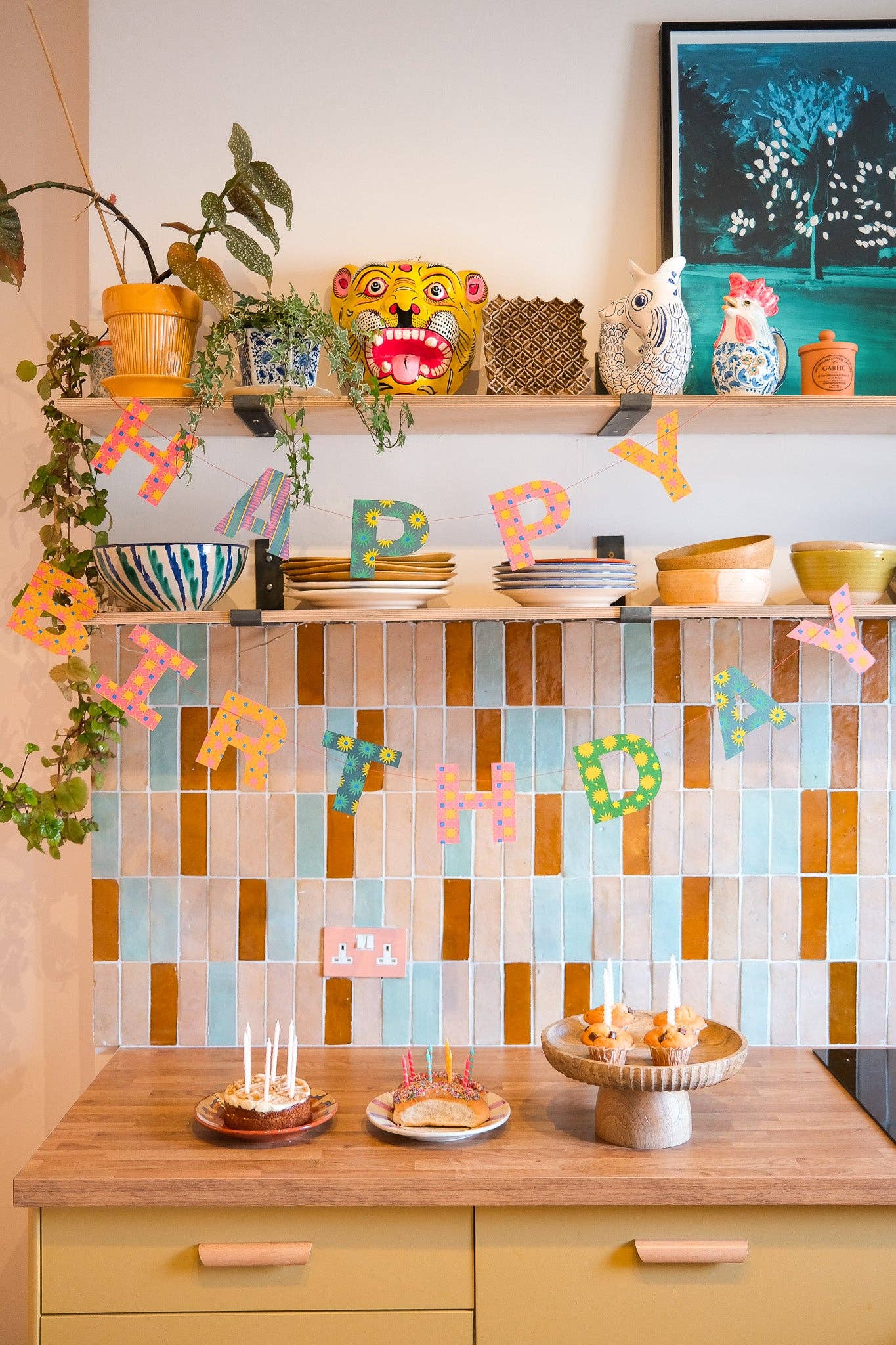 Artisan made birthday garland from Jaipur