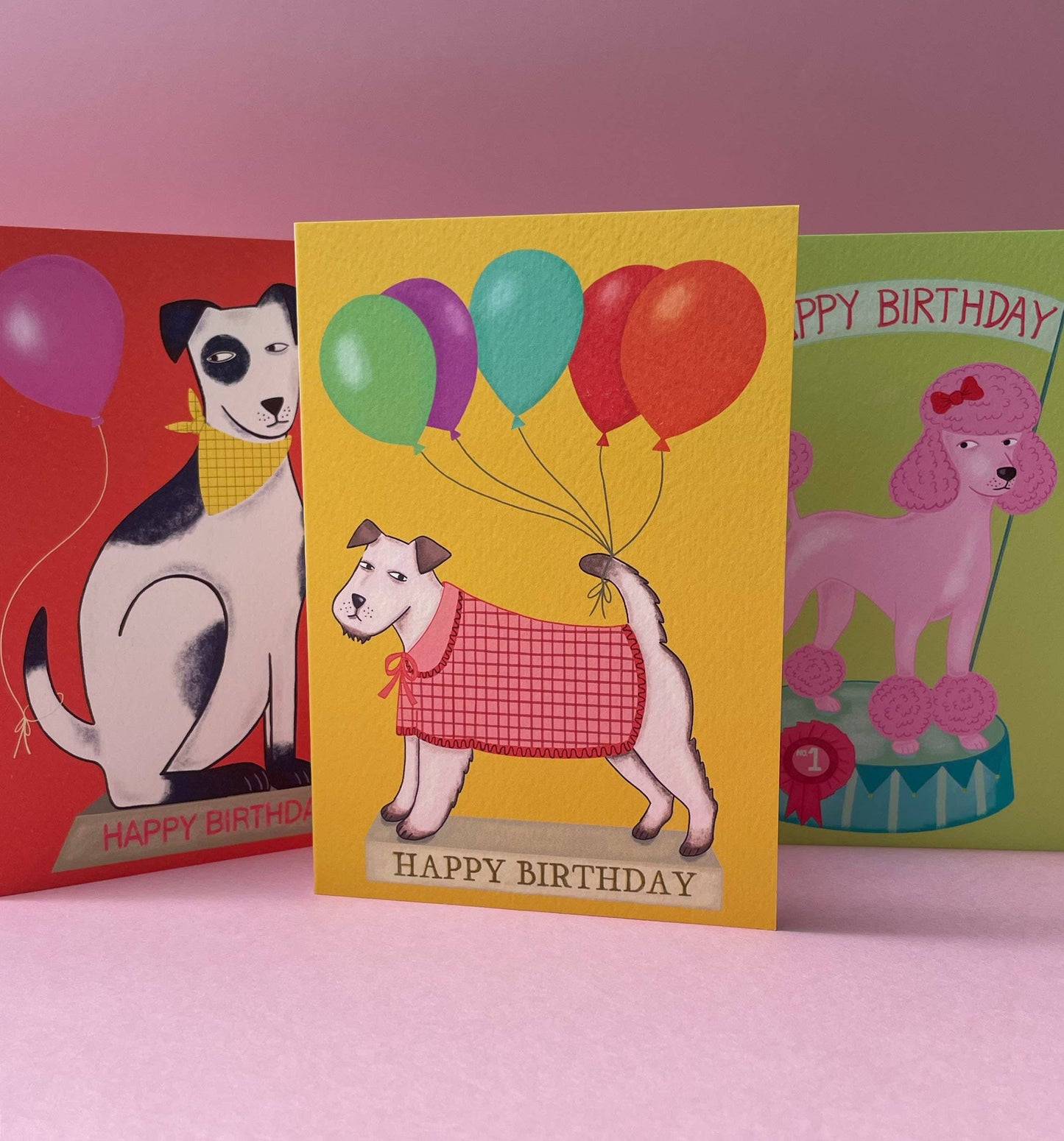 Dog birthday card in compostable packaging