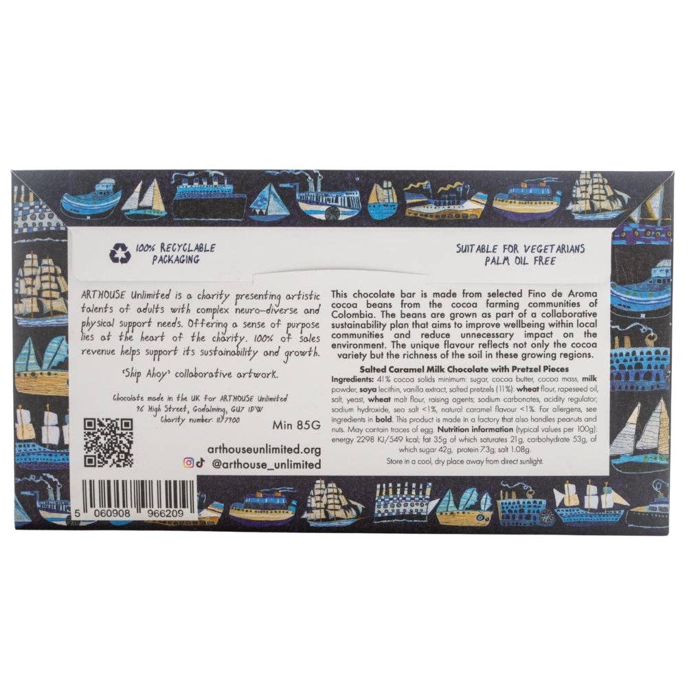 Recyclable packaging of Ship Ahoy Milk Chocolate Bar