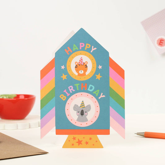 Rocket Birthday Card