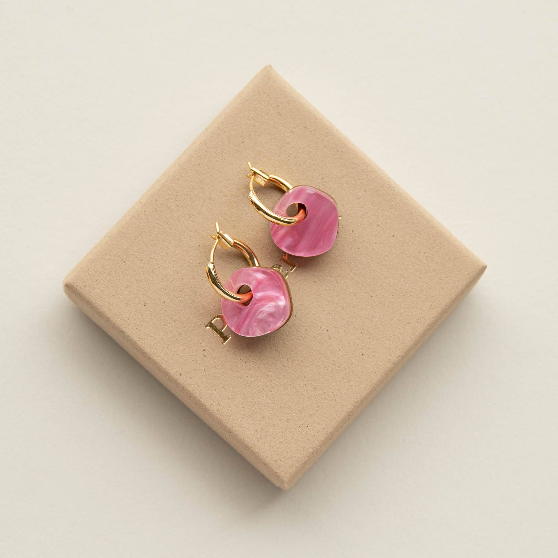 Aubergine Surround Hoop Earrings