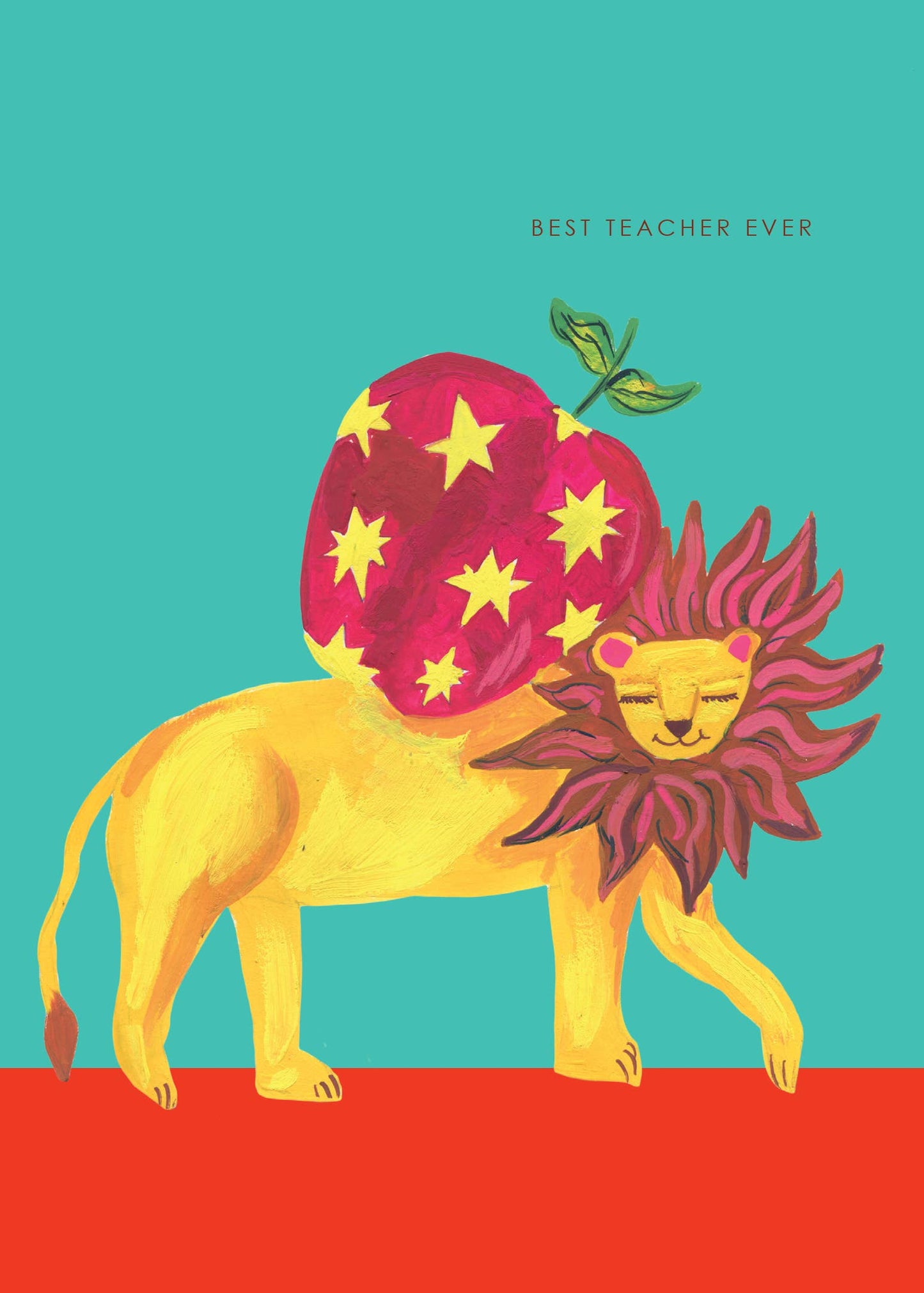 Eco-friendly best teacher greeting card blank inside