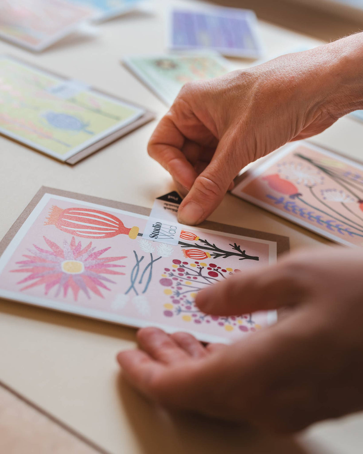 Sustainably sourced blank A6 greeting card with recycled Kraft envelope