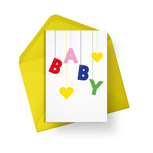 Baby Mobile Card | New Baby Card | Gender-neutral | Colorful