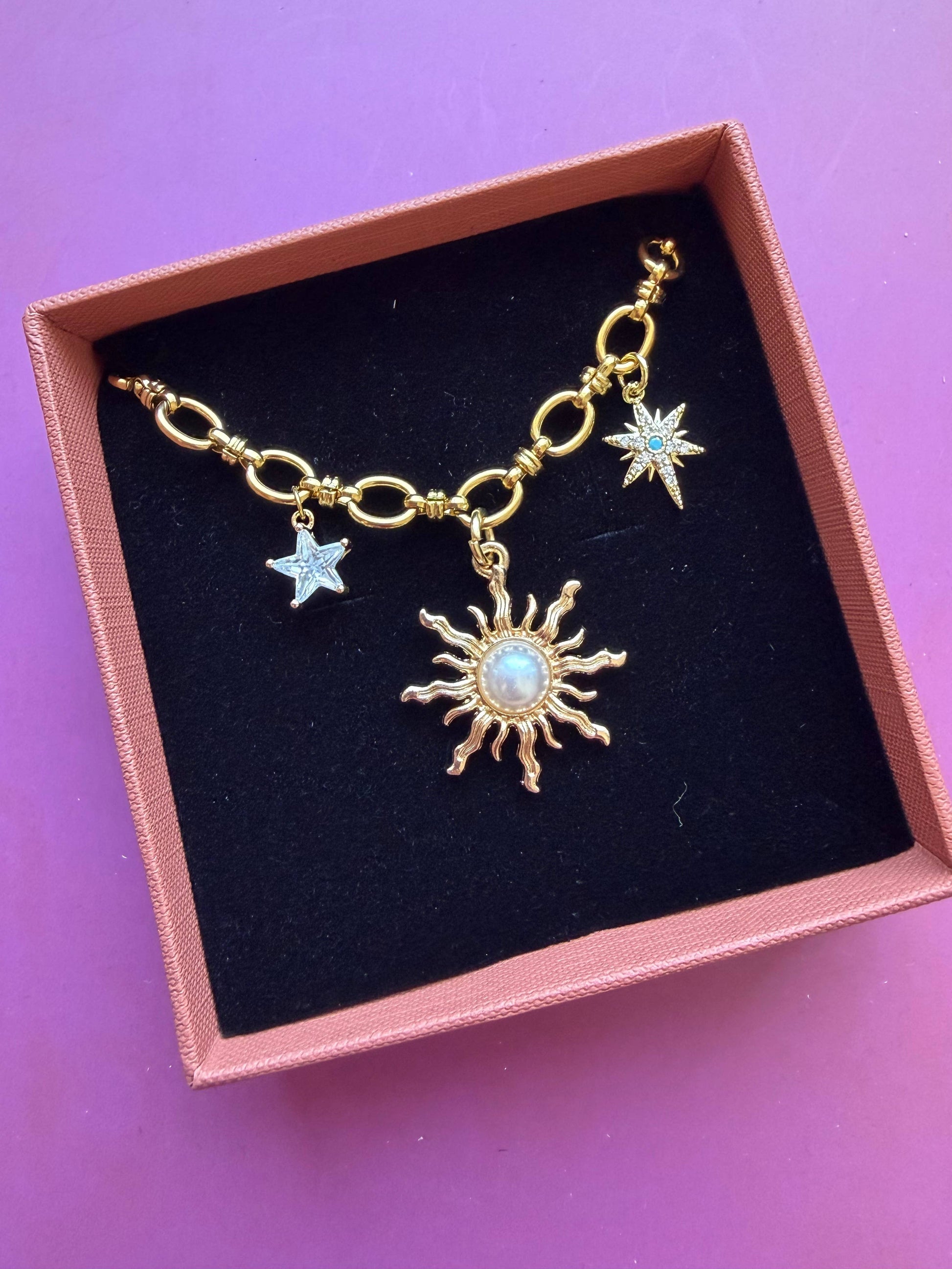 Eco-friendly gift boxed gold star necklace