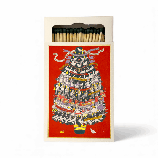 Luxury 12 Days of Christmas matchbox with long safety matches