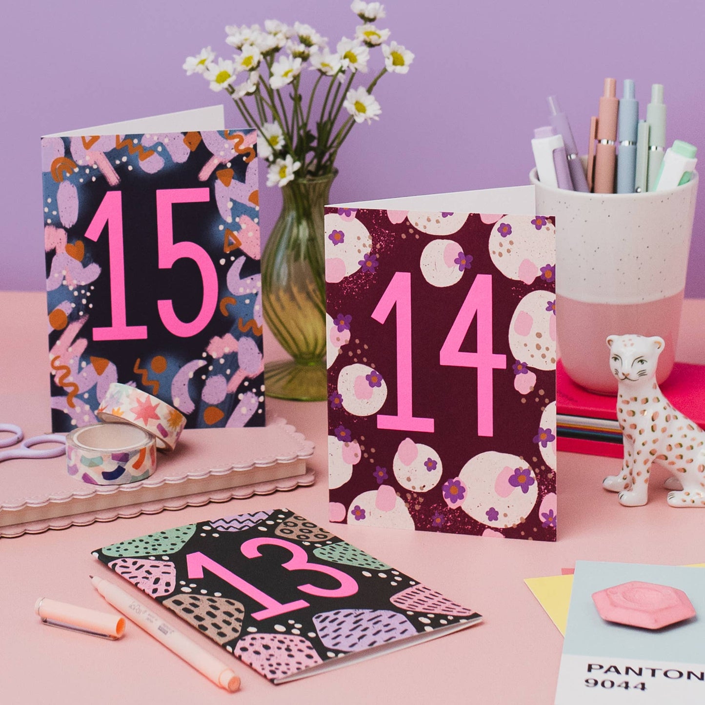 Teen Neon Age 13 Birthday Card