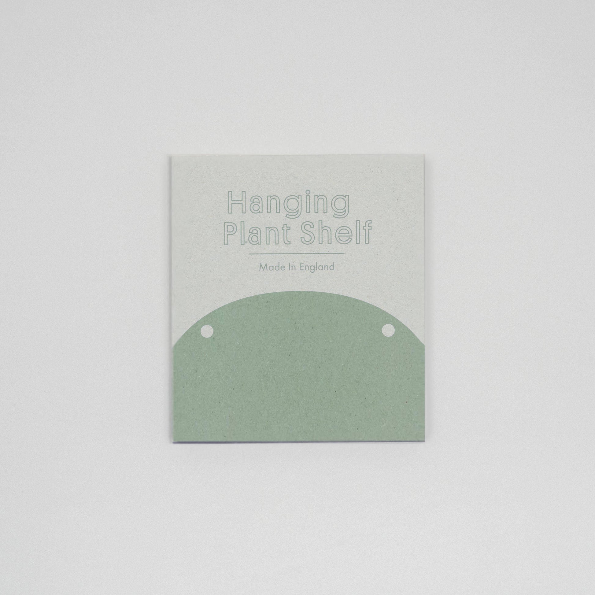 The Hanging plant shelf comes flat packed in certified sustainable card  packaging. The product is made in England.