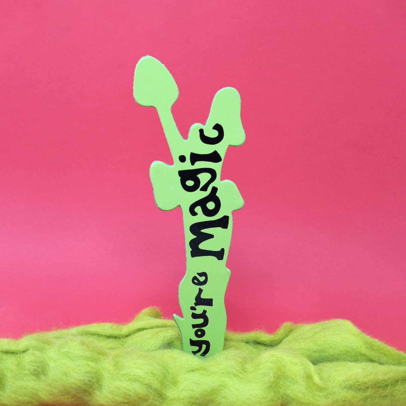 Plastic-free mushroom bookmark packaging