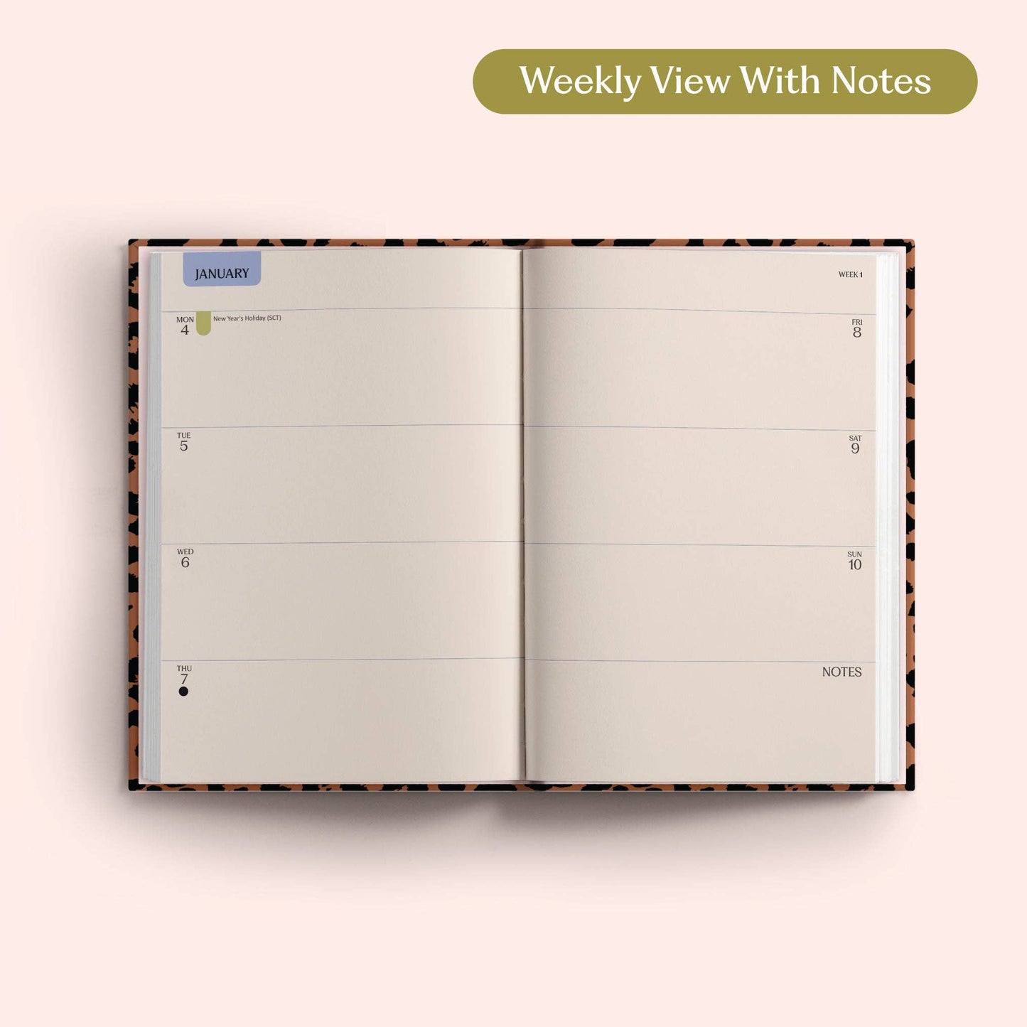 Moon phases and week numbers in 2027 Planner
