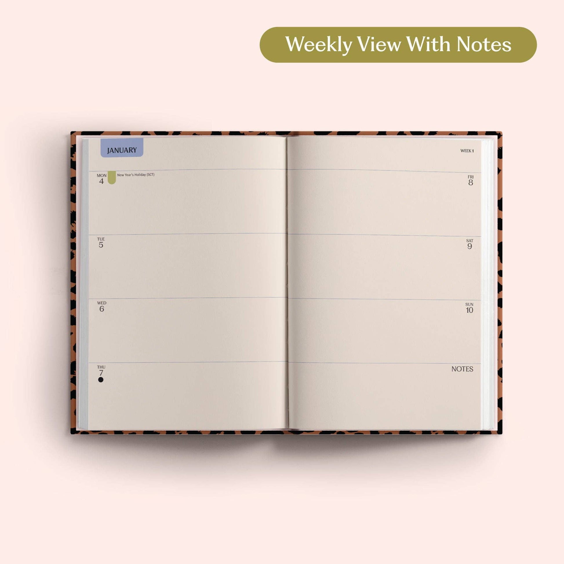 Moon phases and week numbers in 2027 Planner