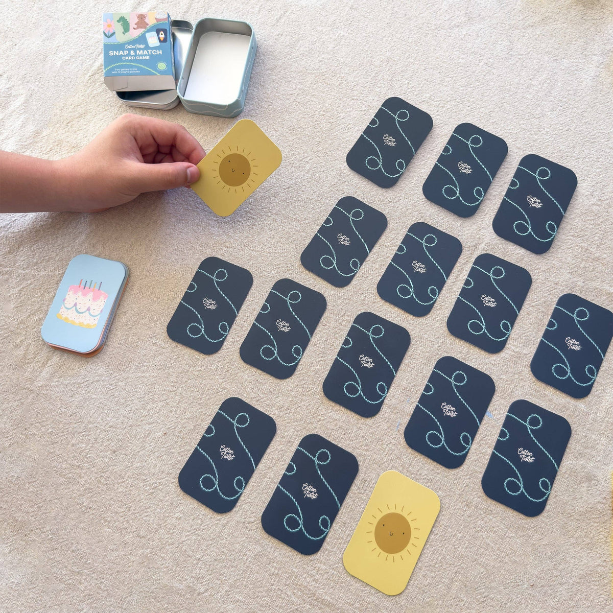 Plastic-free stocking filler card game for kids