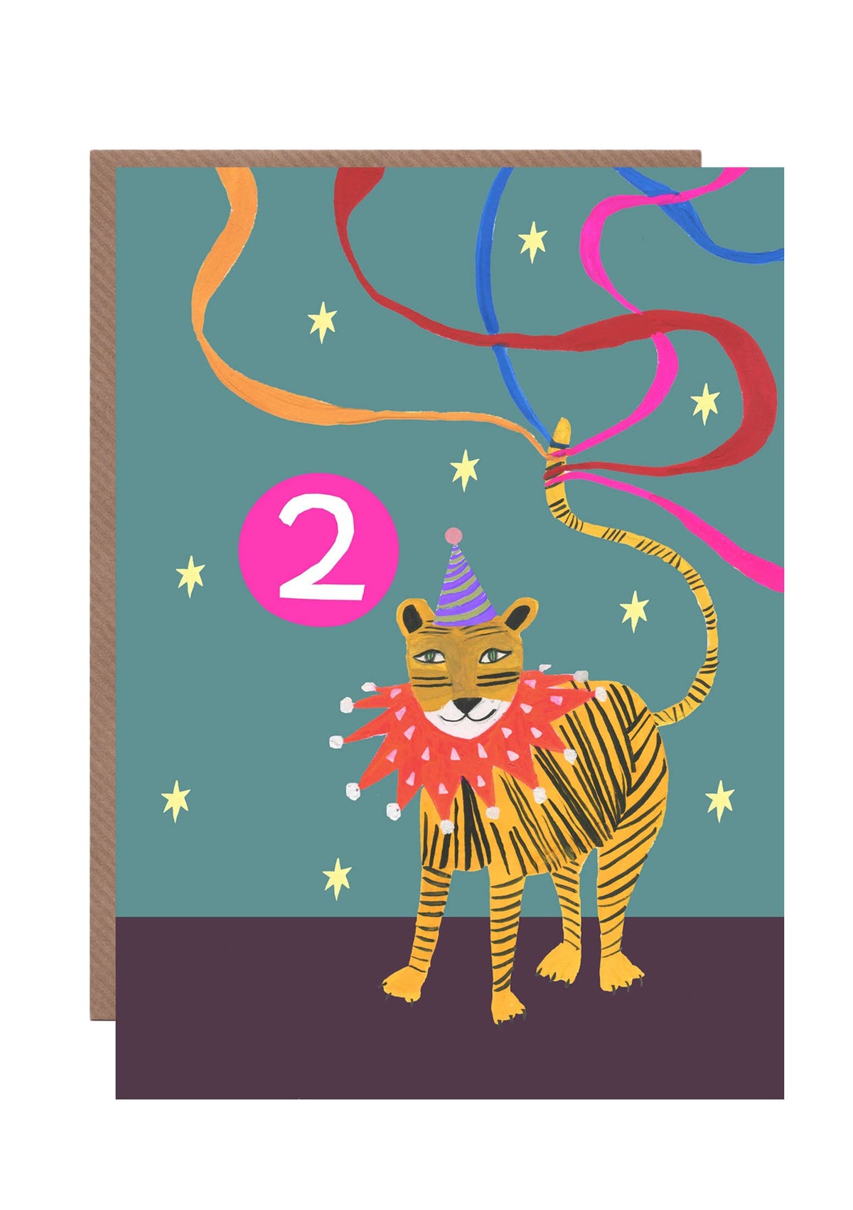 Sustainably sourced age 2 children's birthday card packaging