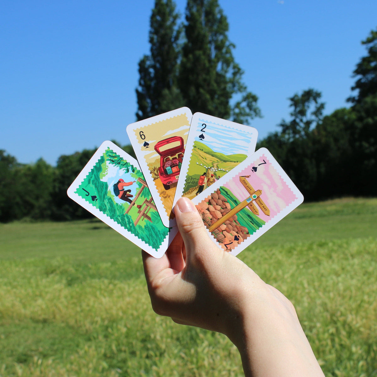 Beautifully illustrated deck of cards for outdoor lovers