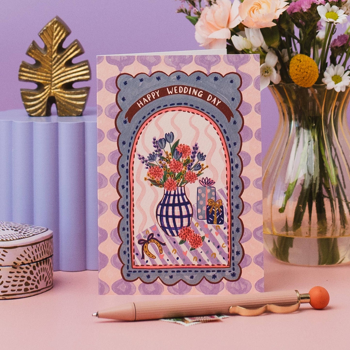 Close-up of premium textured sustainably sourced card for wedding