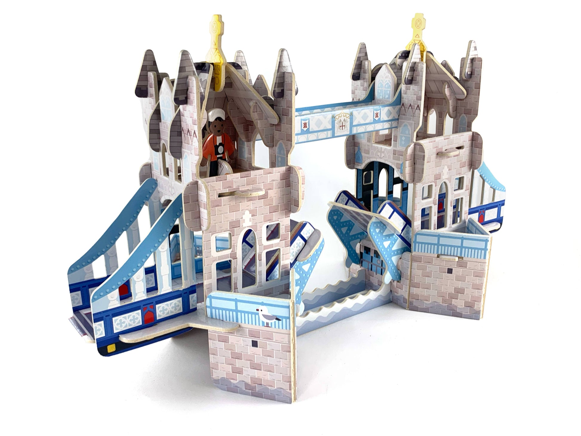 Eco-friendly PlayPress Tower Bridge playset details