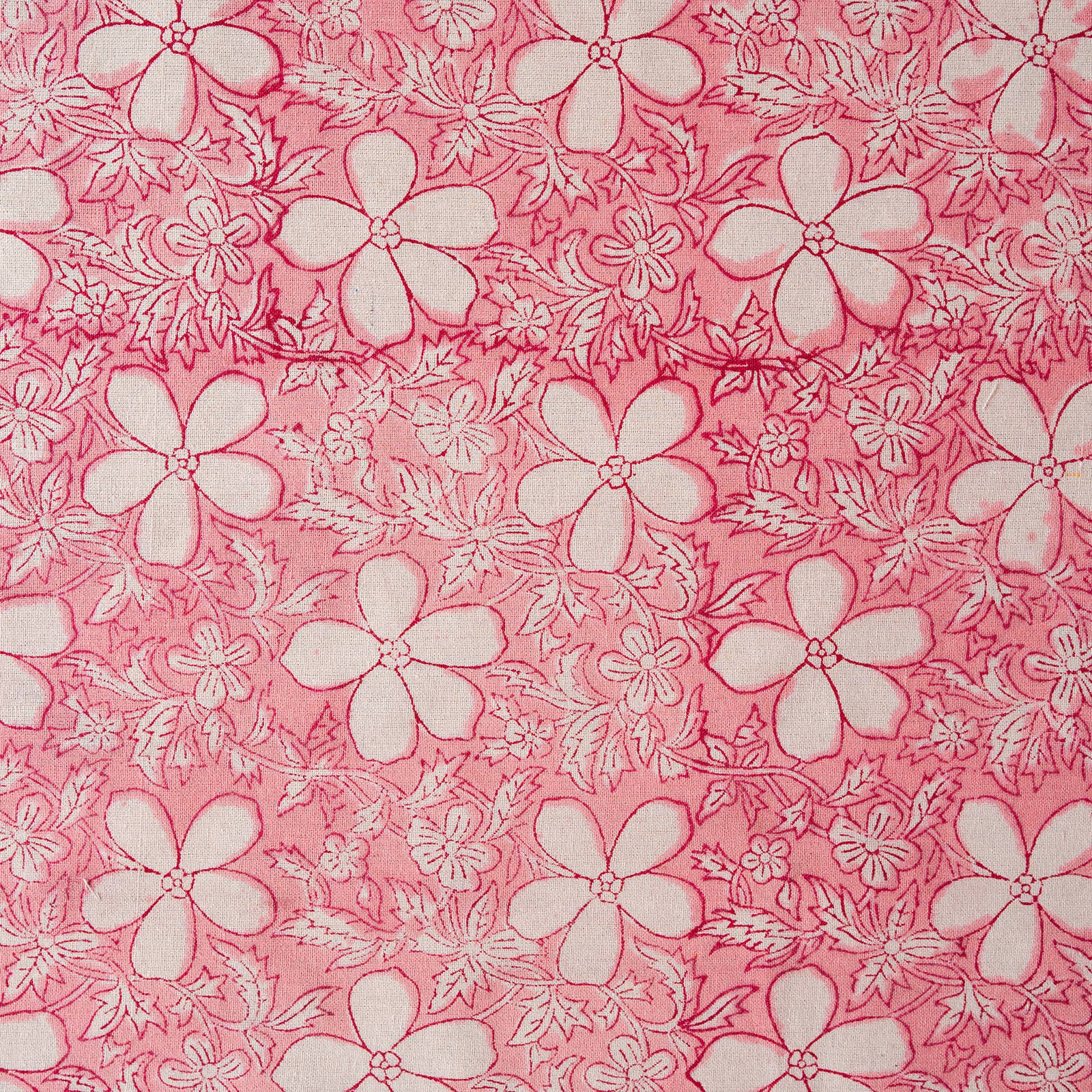 Close up of floral pattern on cotton napkin
