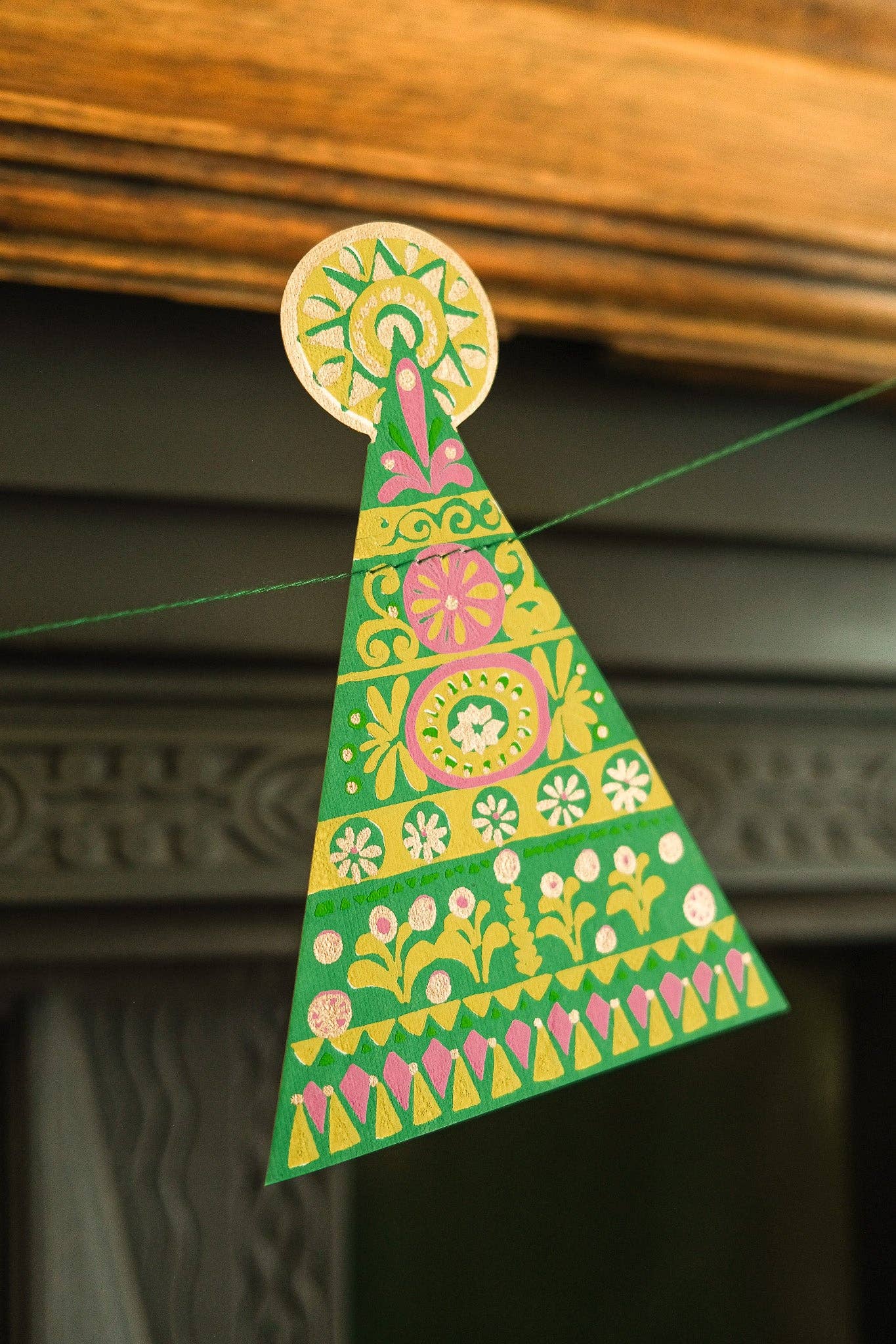 Handmade recycled garland for unique festive decor