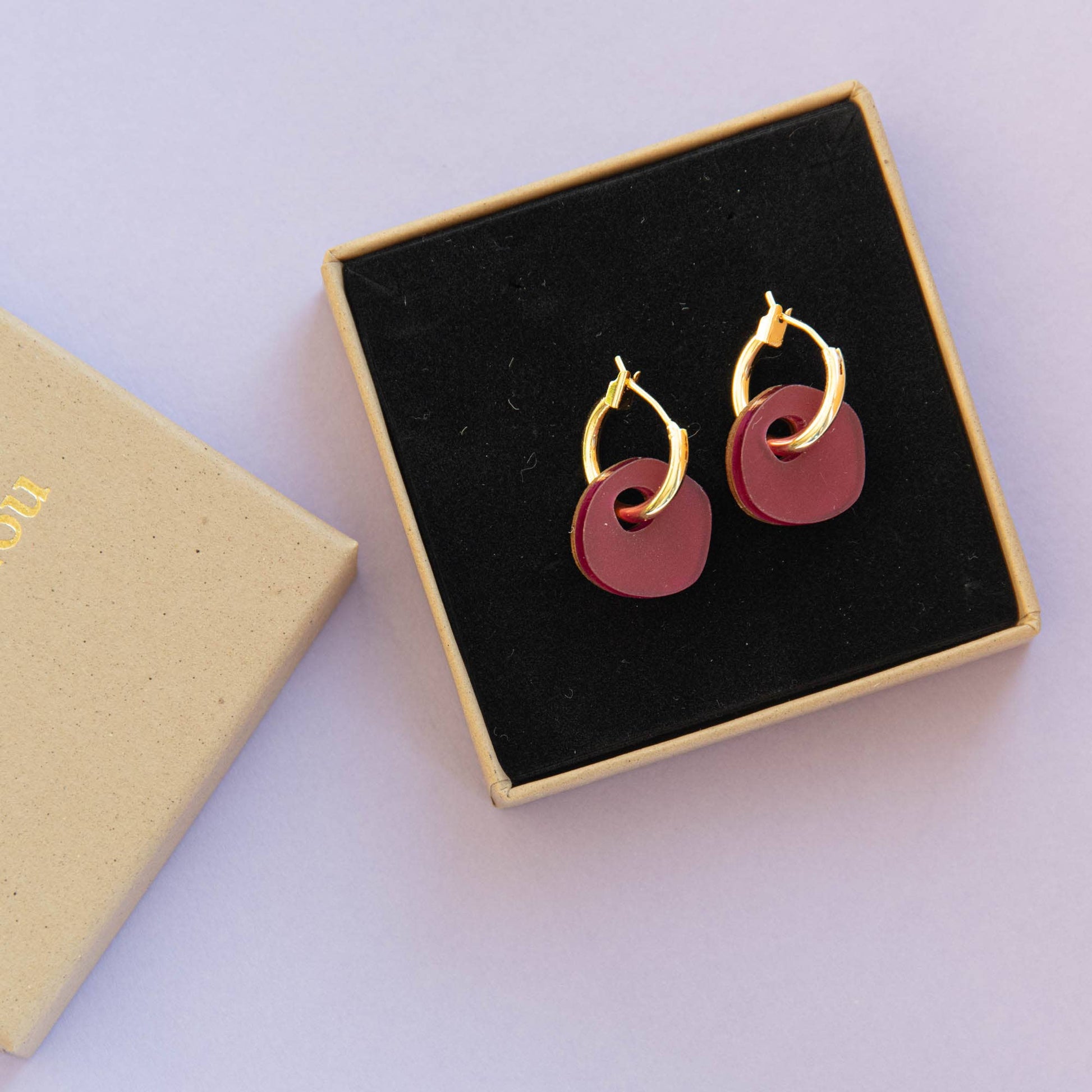 Orange Surround Hoop Earrings