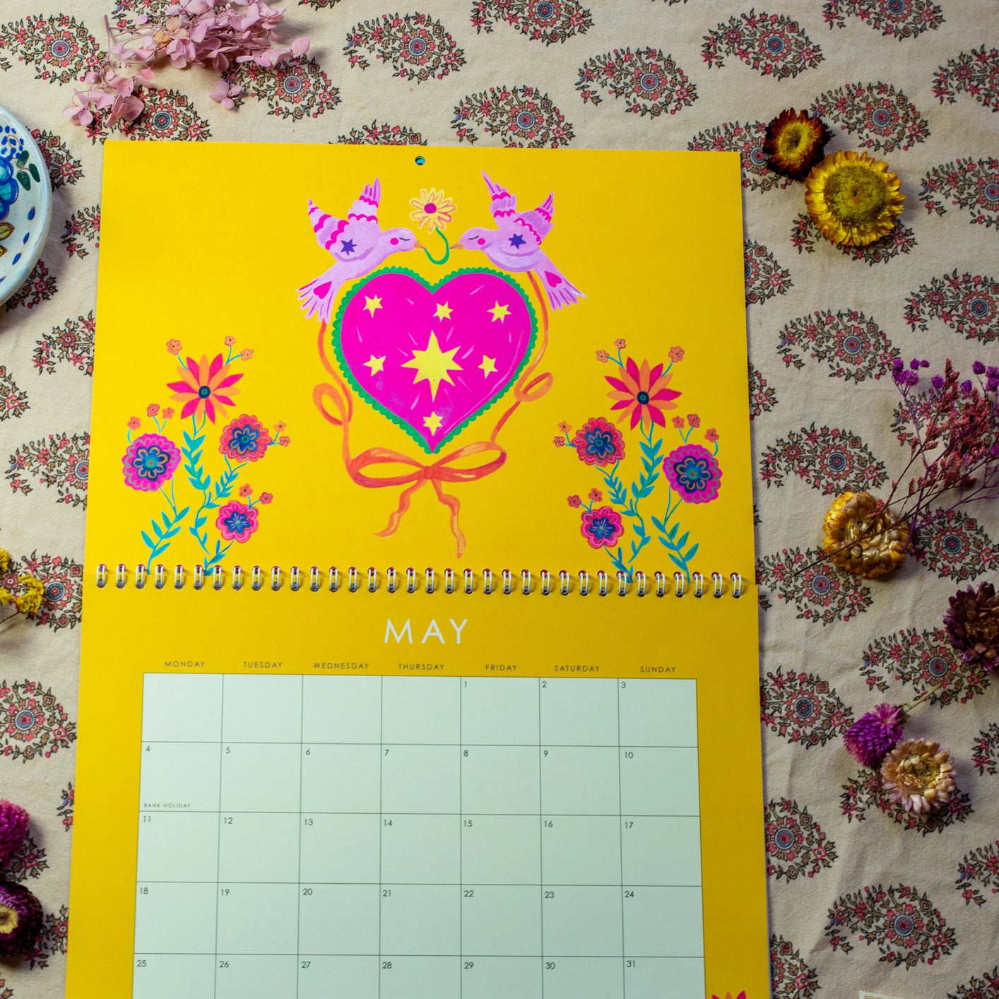 2026 wildlife art calendar by Hutch Cassidy, eco-friendly printed on recycled premium paper

