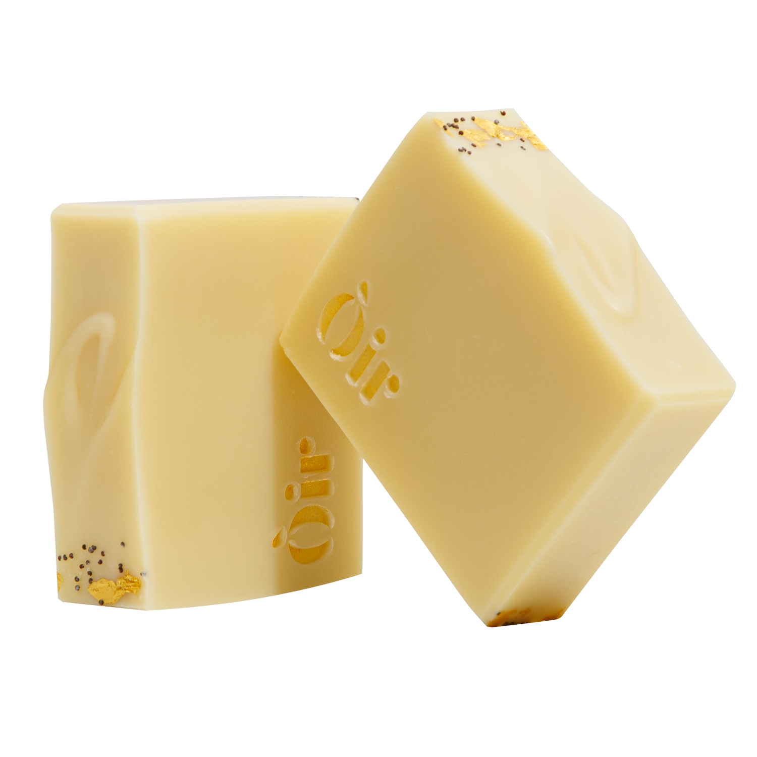 Oir Christmas Soap, Orange Cinnamon Nutmeg, 24k Gold Flakes, Poppy Seeds, Vegan, UK Handmade