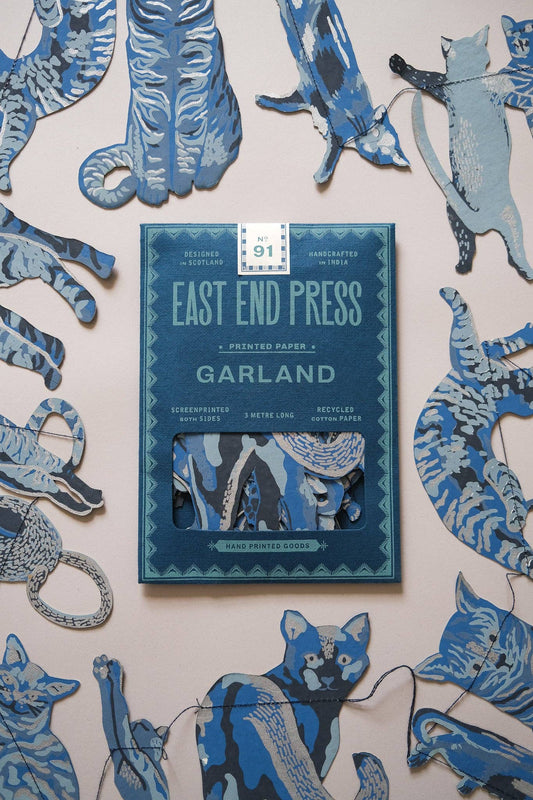 Alley Cats Sewn Paper Garland hanging decoration
