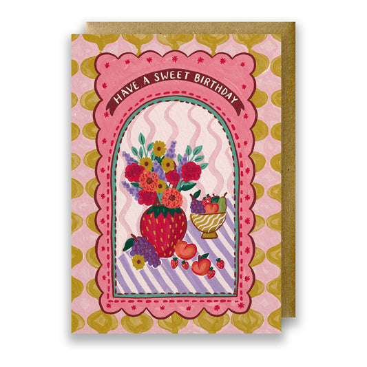 Harlequin Sweet Birthday Card