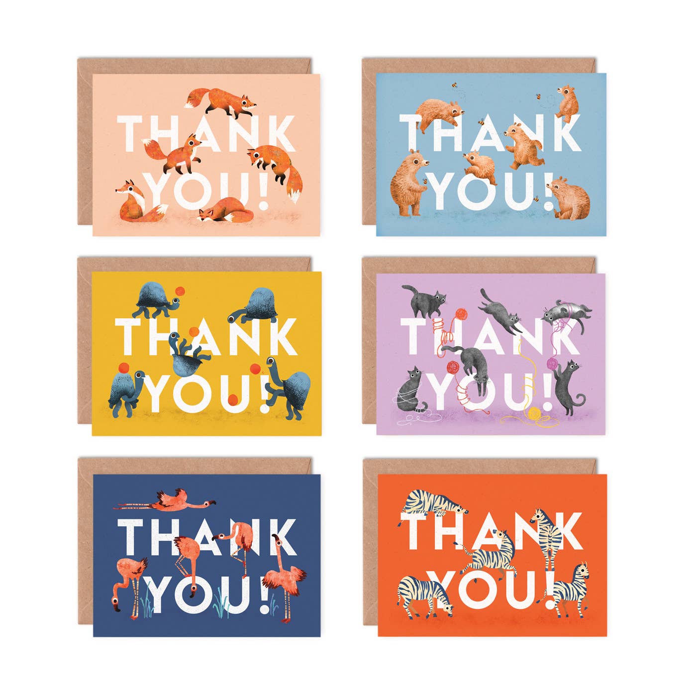 Thank You Animals Multipack Greeting Cards