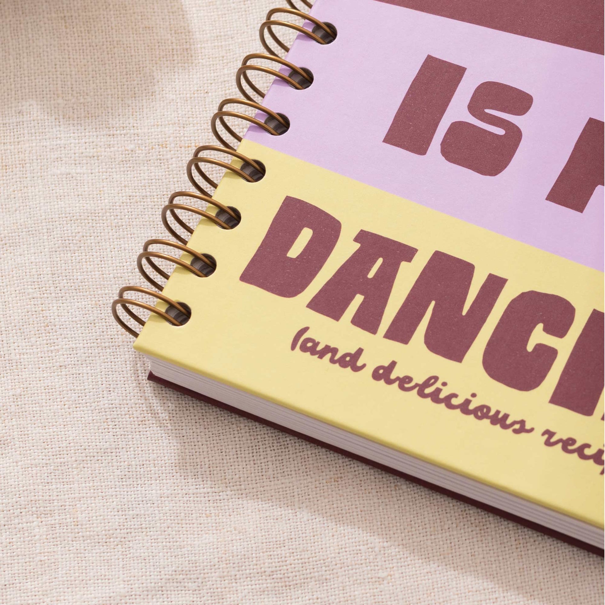 Double-spread recipe page layout in the Kitchen Dancing journal