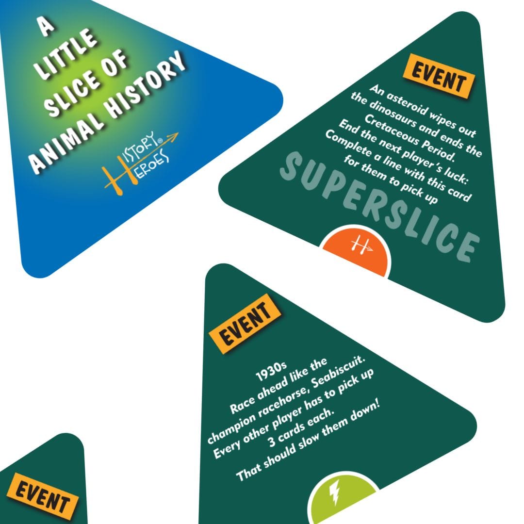 Event cards from A Little Slice of Animal History game