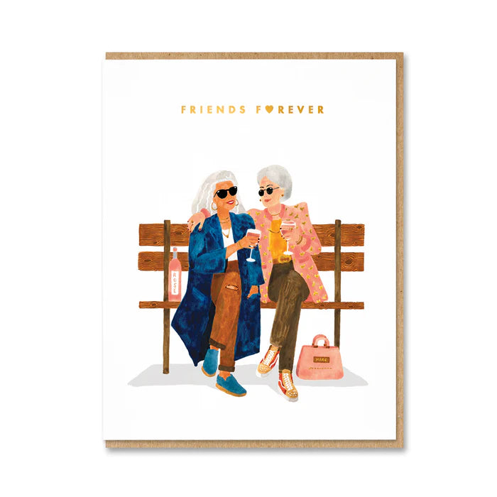 Close up of the high quality litho printed illustration on the friendship card