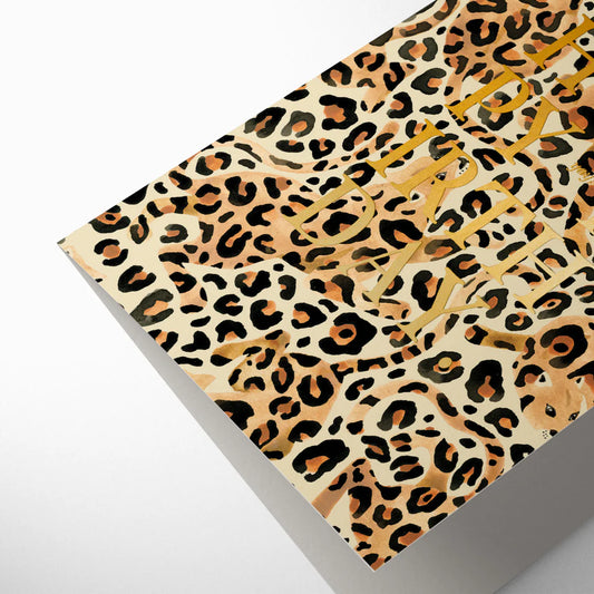 All the Ways to Say leopard birthday card with kraft envelope
