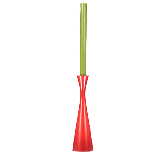 Tall Candleholder - Oriental Red