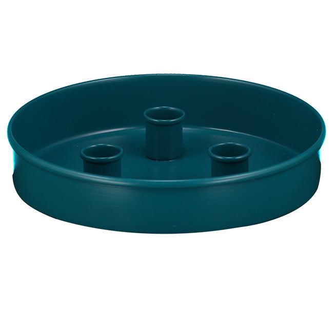 Metal Candle Platter - Petrol