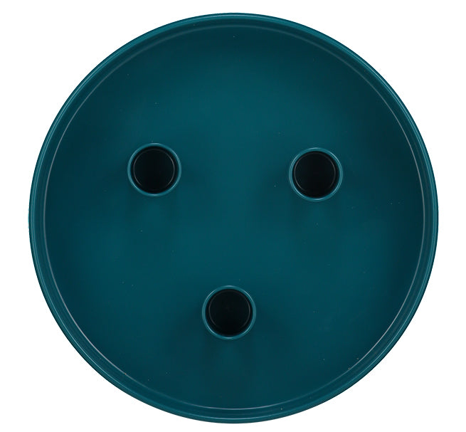 Metal Candle Platter - Petrol
